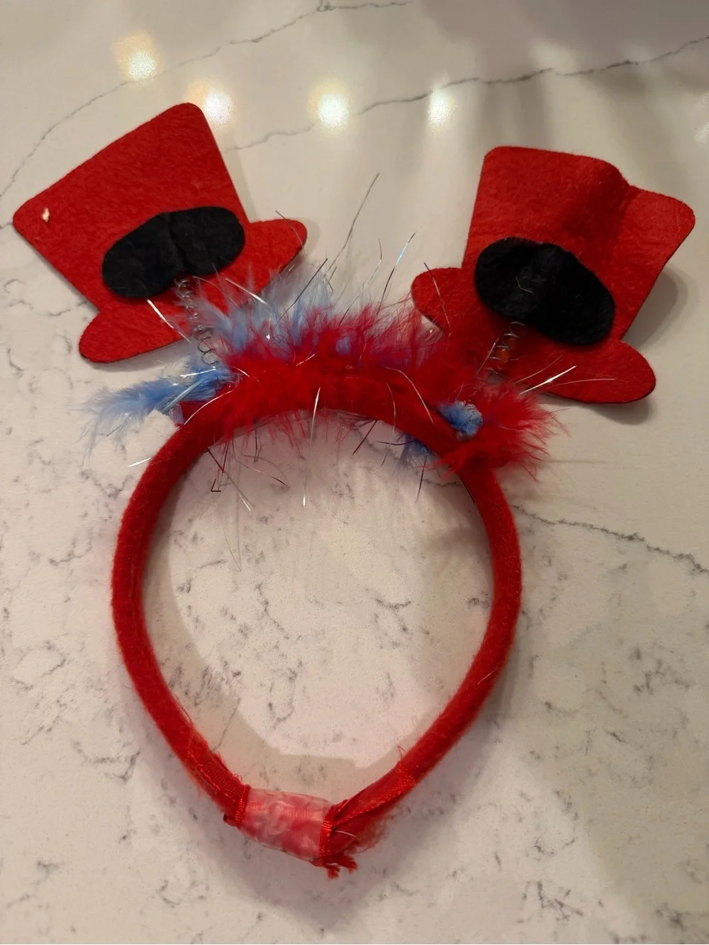 Patriotic 4th of July Dog Headband – Uncle Sam Top Hat Boppers